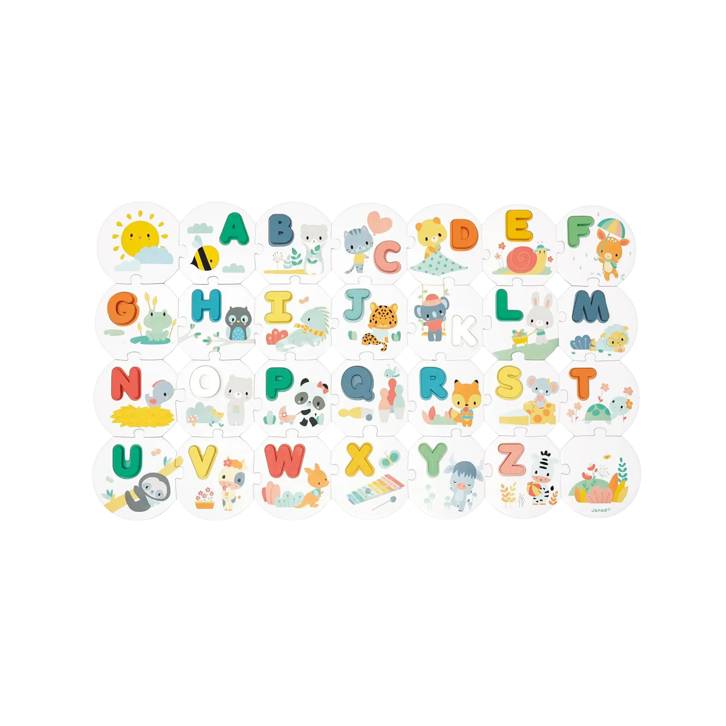 Janod - Mon Premier Alphabet Pure Keedy : Jeux de Qualité Reconditionnés