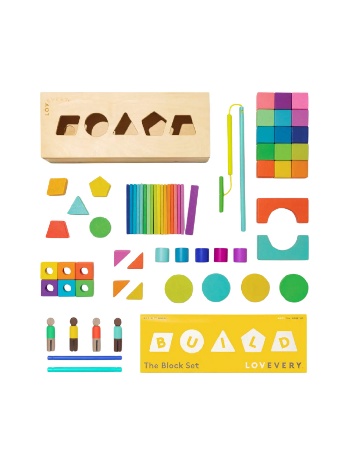 Lovevery - Boîte de Cubes en Bois 70 pièces