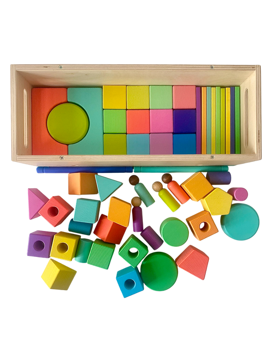 Lovevery - Boîte de Cubes en Bois 70 pièces