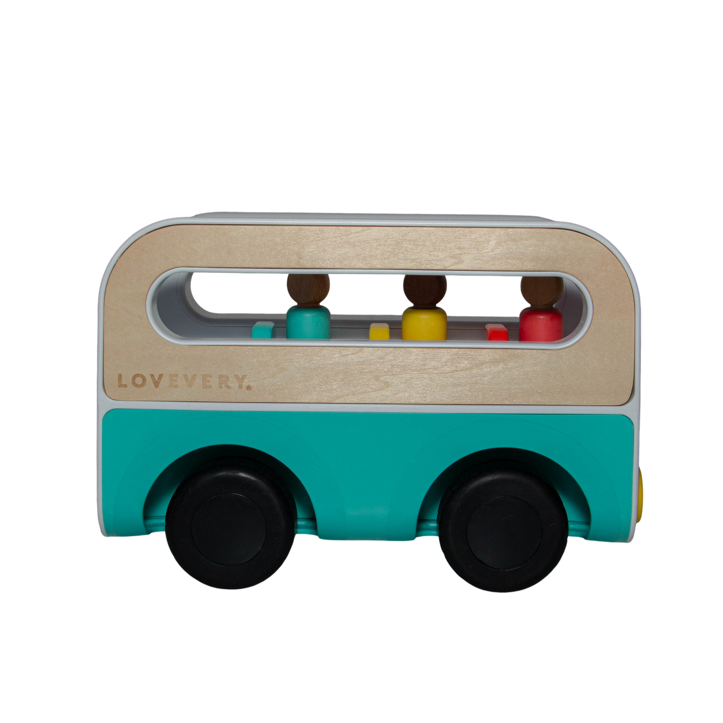 Autobus en bois et ses 3 passagers