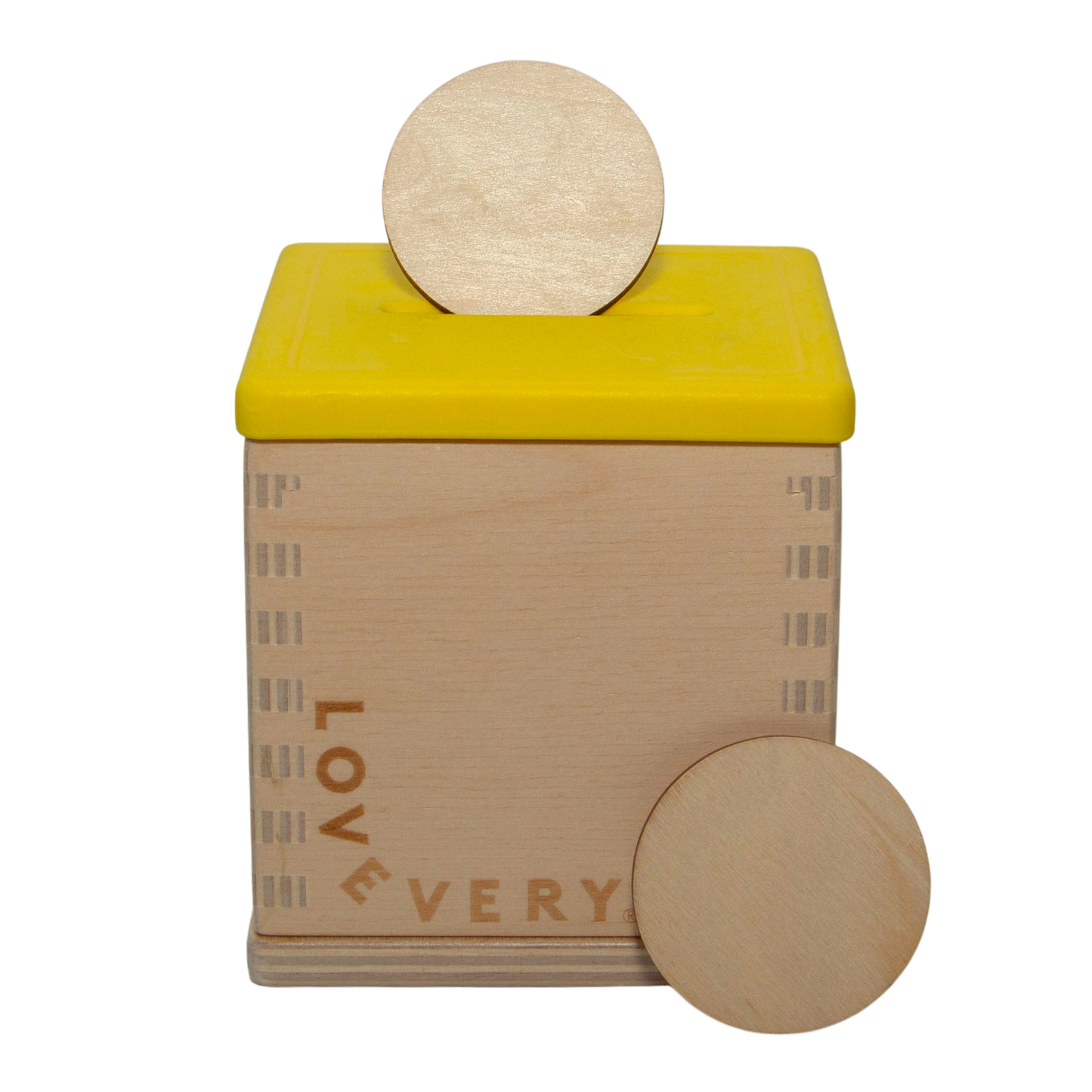 Tirelire de bois