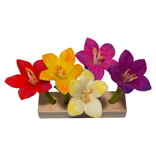 Fleurs en feutrine