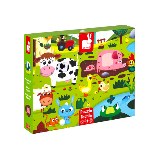 Janod - Puzzle tactile: les animaux de la ferme