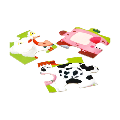 Janod - Puzzle tactile: les animaux de la ferme