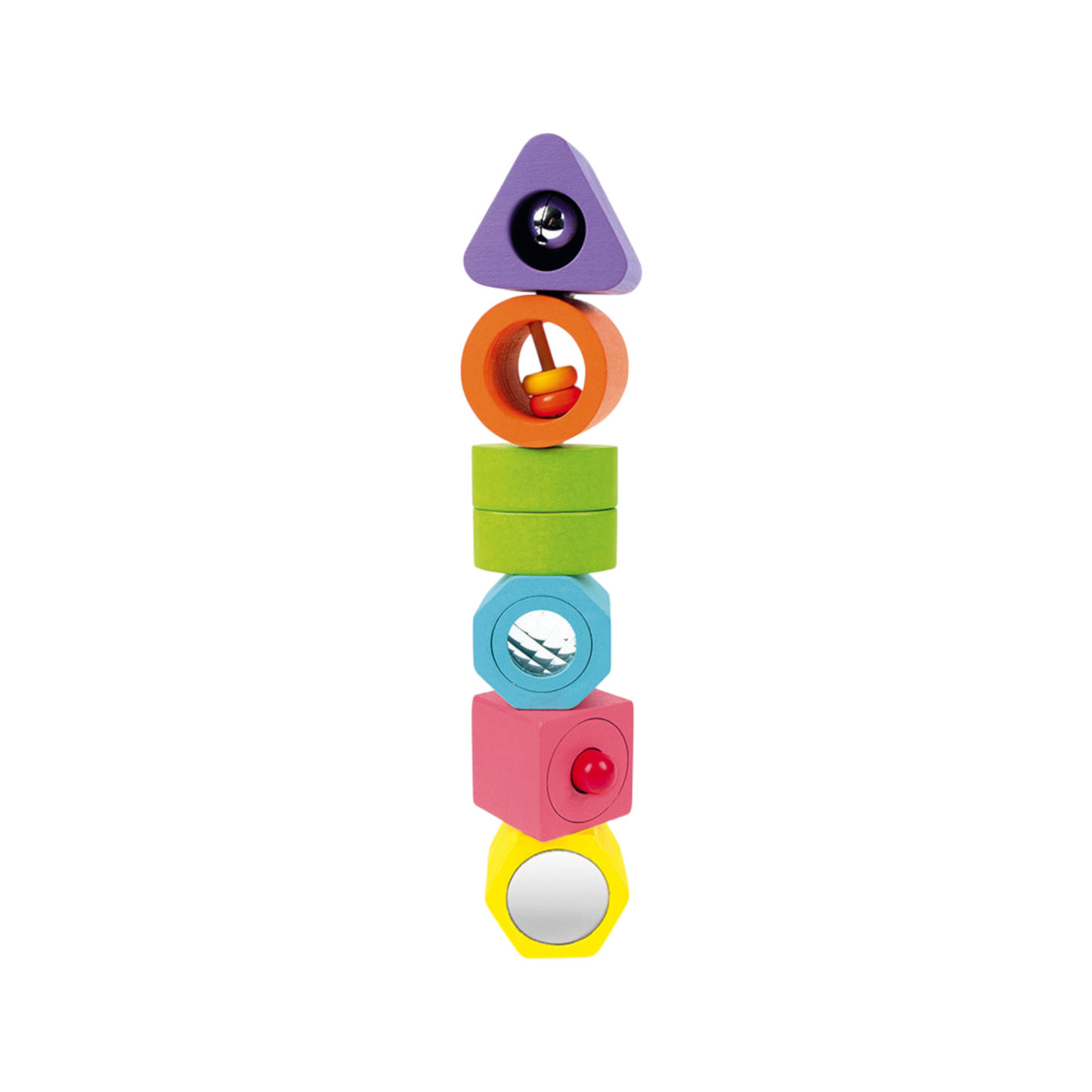 Janod - Puzzle 6 cubes sensoriels I wood (bois)