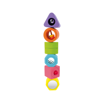 Janod - Puzzle 6 cubes sensoriels I wood (bois)
