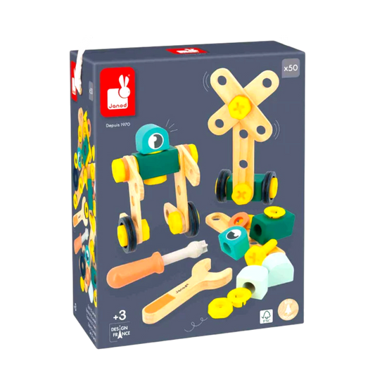 Janod - Baril Brico'Kids 50 pièces (bois)