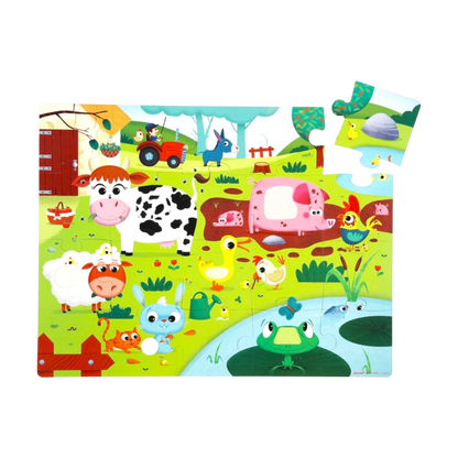 Janod - Puzzle tactile: les animaux de la ferme